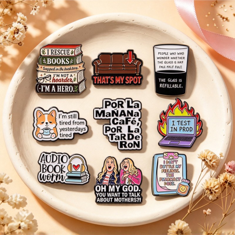 Cute Funny Quote Enamel Pins w - Laptop Original Accessories recension och pris