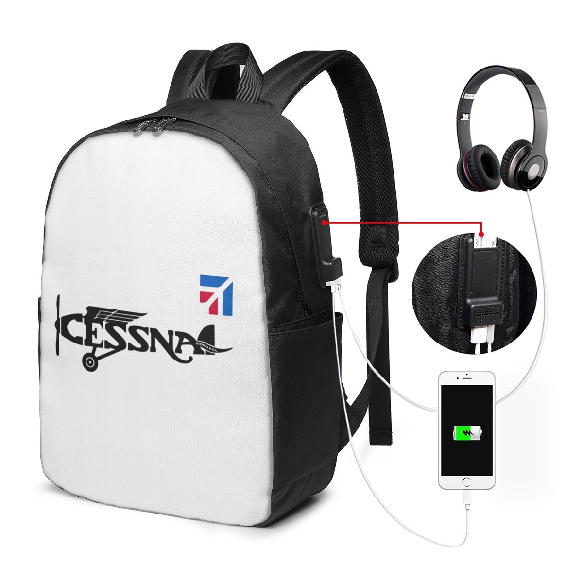 Cessna Logo Backpack Travel No - Laptop Bag recension och pris