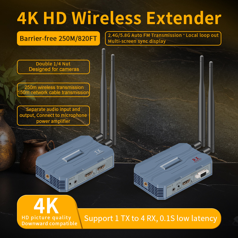 4K HDMI Wireless Extender 250m - Hdmi Cable recension och pris
