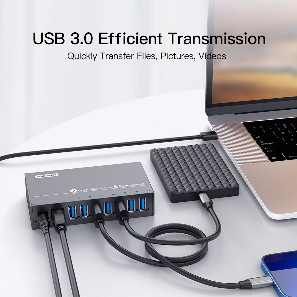A-173 Sipolar 7 Port Usb Hub 3 - Usb Hub recension och pris